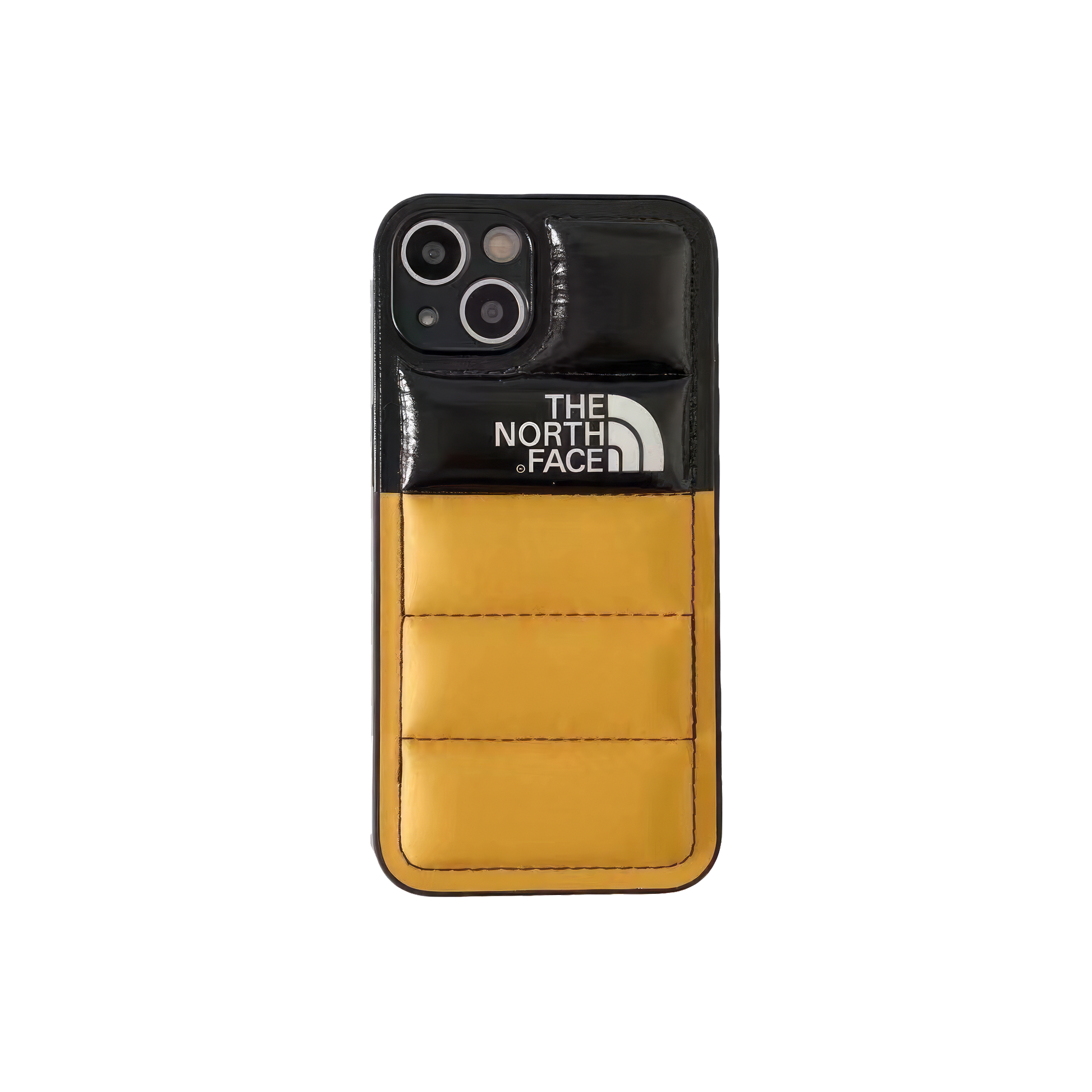 The North Face yellow latex durable smartphone case.