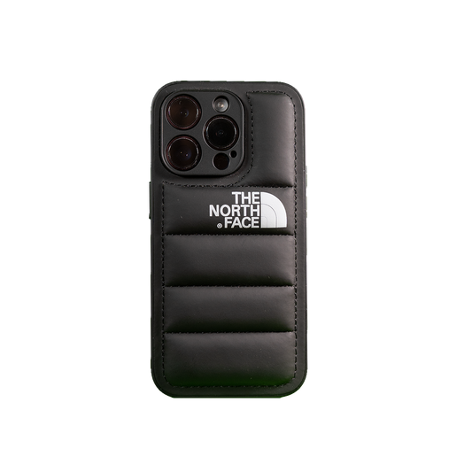 The North Face's sophisticated black phone case, ideal for the urban explorer.