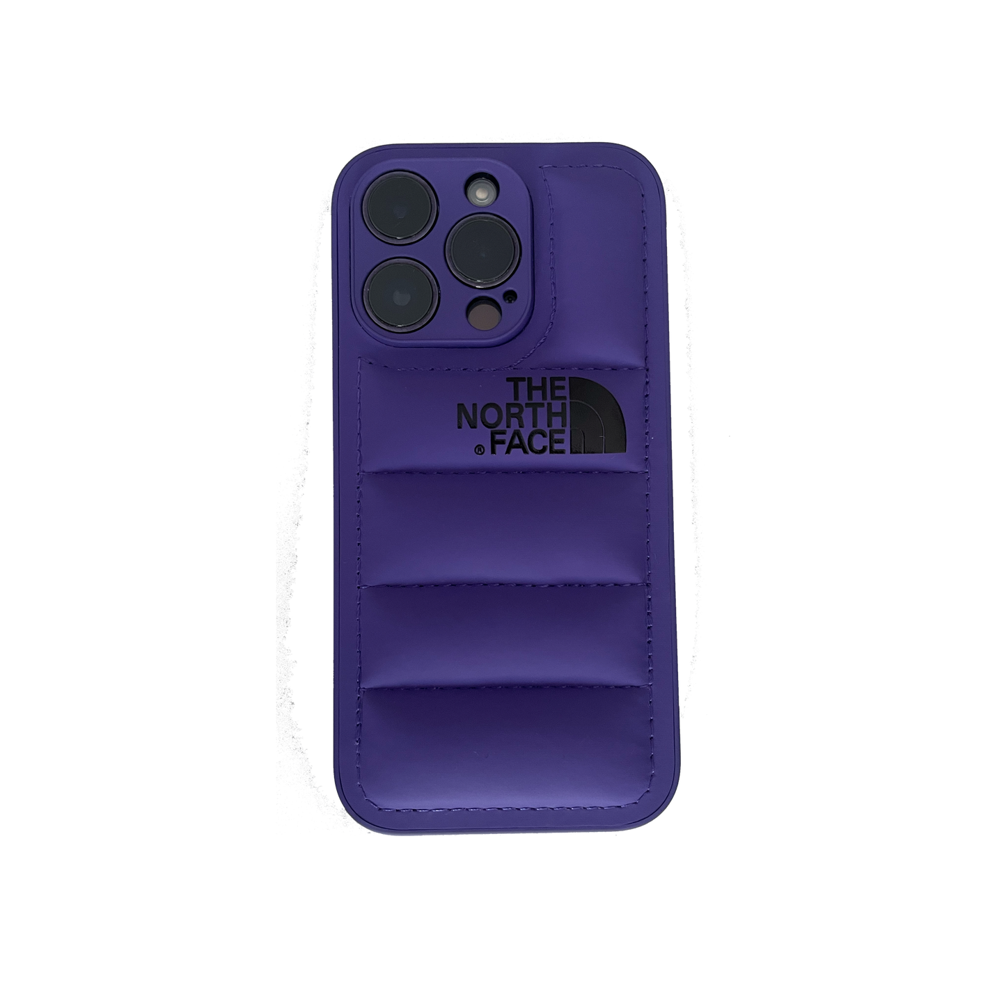 Chic purple The North Face phone case, merging modern design with robust security.