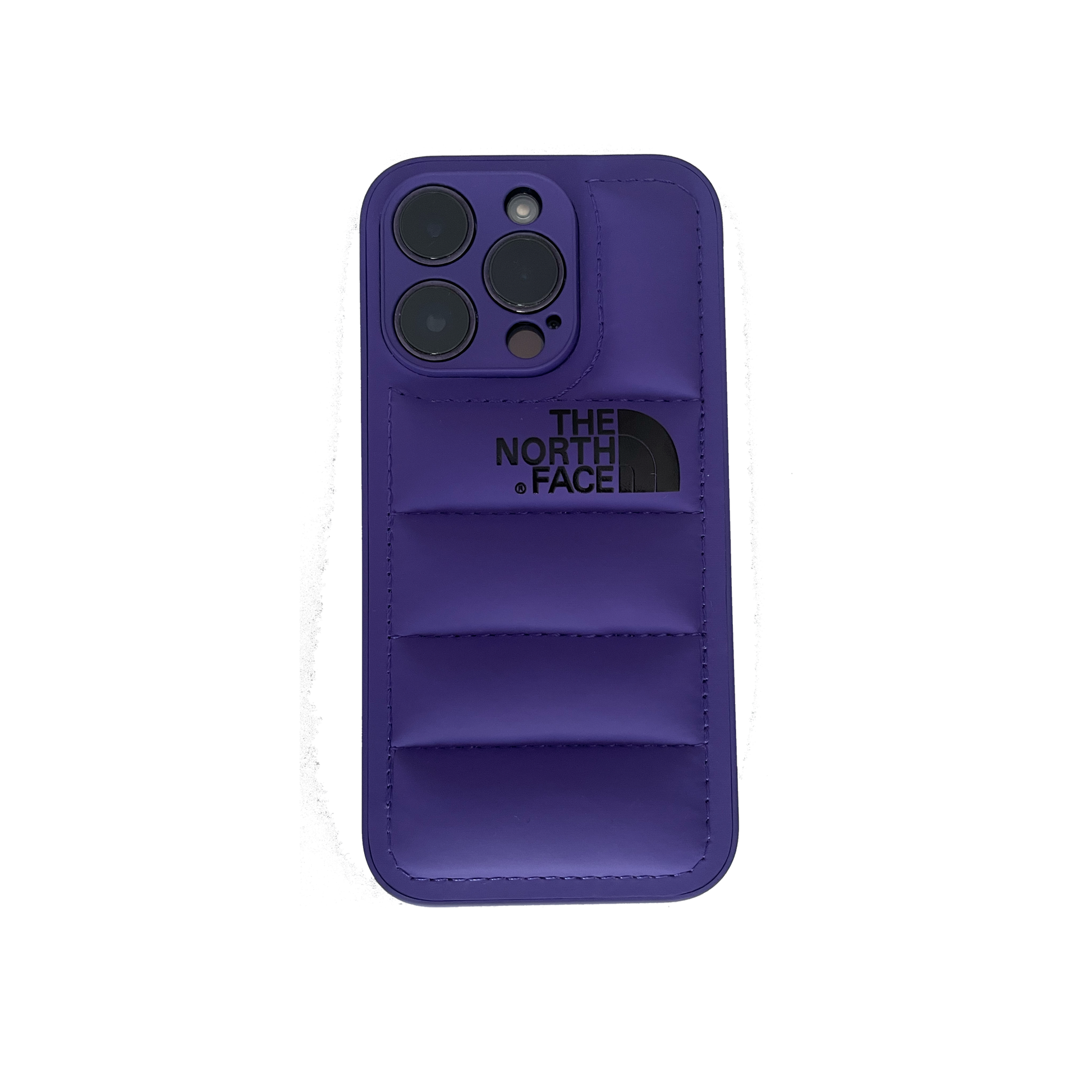 Chic purple The North Face phone case, merging modern design with robust security.