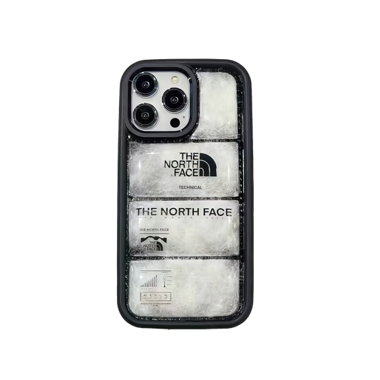 The North Face transparent technical smartphone case displaying internal design details while protecting your iPhone.